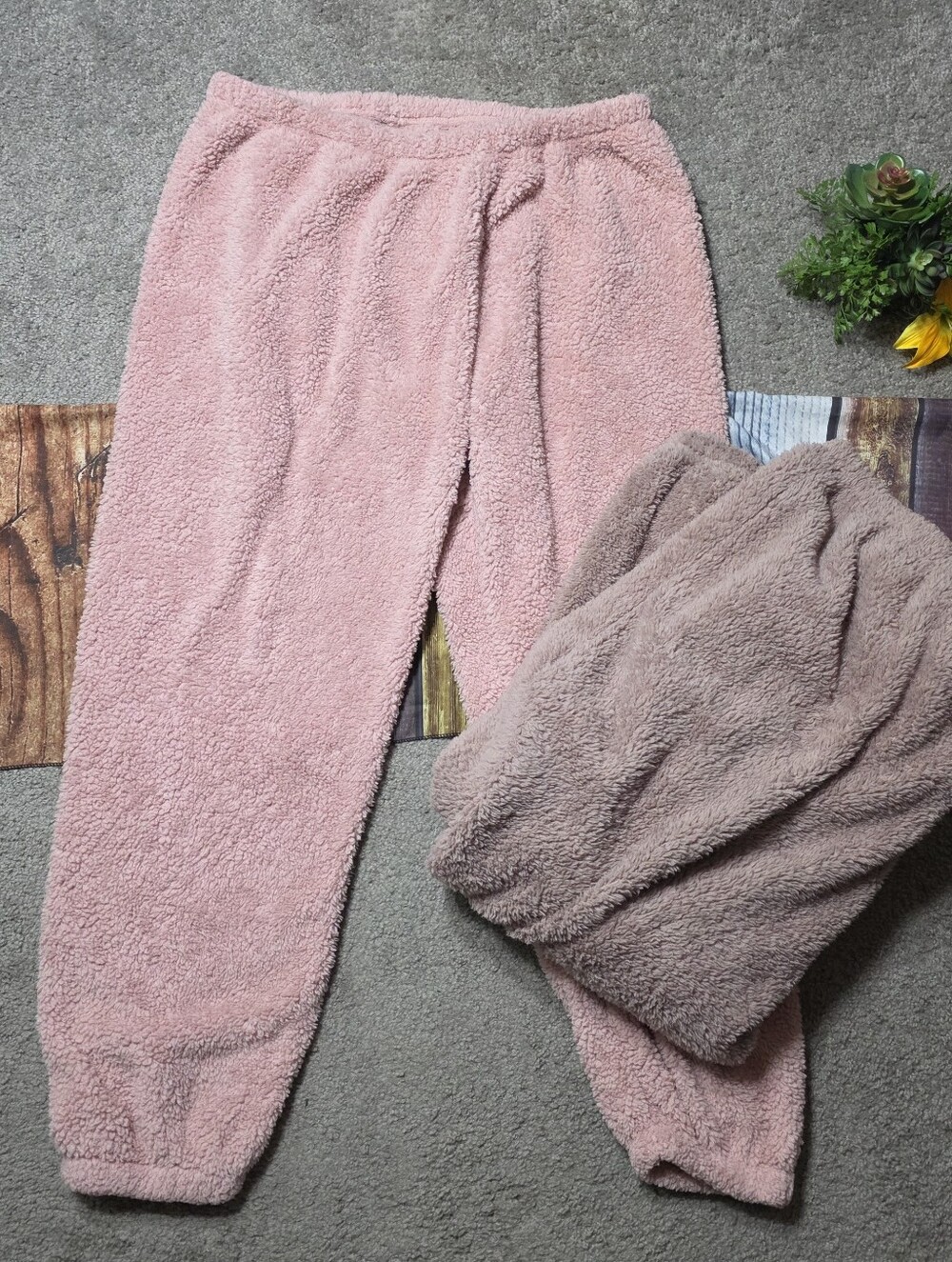 Two Pairs Super Cozy Fuzzy Pajama Pants Loungewear Women's Size 2XL
